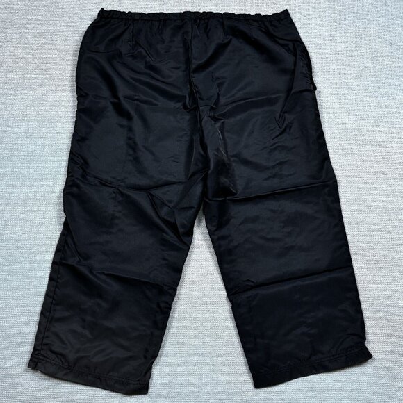 Nike Womens Black Capri Pants Elastic Drawstring Waist Straight Leg Nylon Lg - Picture 2 of 12